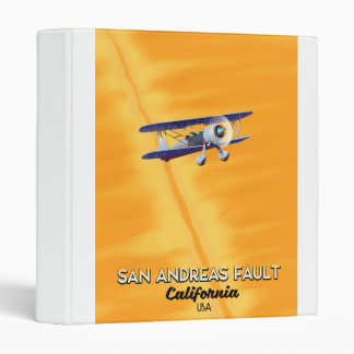 San Andreas fault California USA Travel poster. Binder
