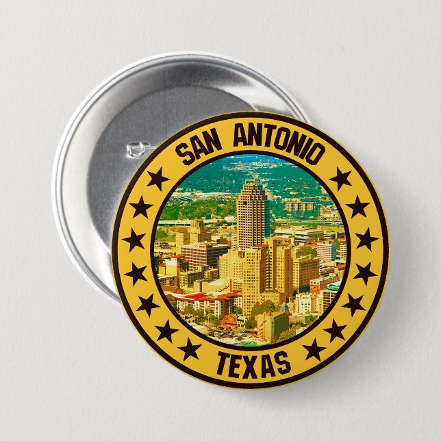 San Antonio                                        3 Inch Round Button (Front & Back)