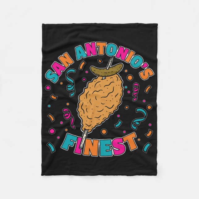 San Antonio Chicken On A Stick  Fleece Blanket (Front)