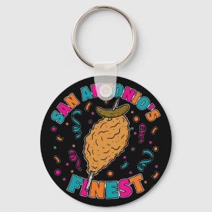 San Antonio Chicken On A Stick Keychain