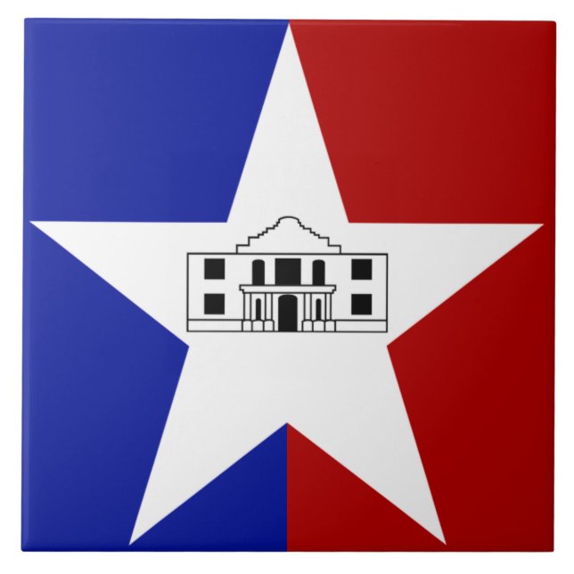 San Antonio city flag Tile (Front)