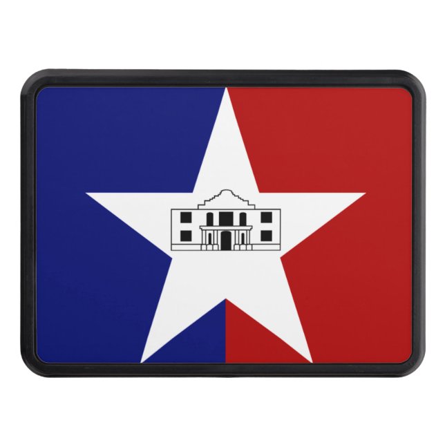 San Antonio city flag Trailer Hitch Cover (Front)