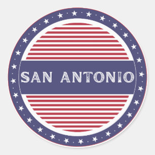 San Antonio City Pride Emblem – American Identity Classic Round Sticker