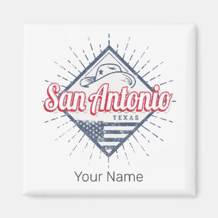 San Antonio City Texas United States Vintage USA Magnet
