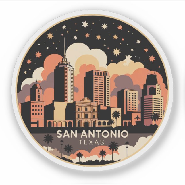 San Antonio City Texas USA Minimalist (Front)