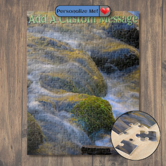 San Antonio Creek Mossy Rock Jigsaw Puzzle
