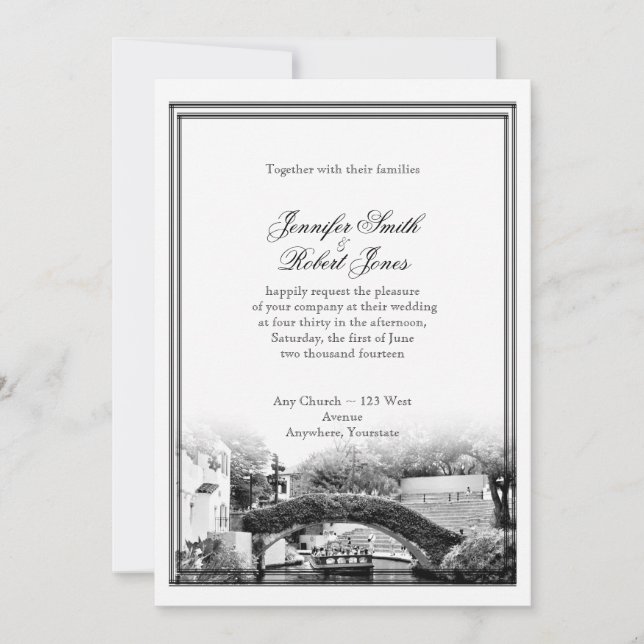 San Antonio Destination Wedding Invitation (Front)