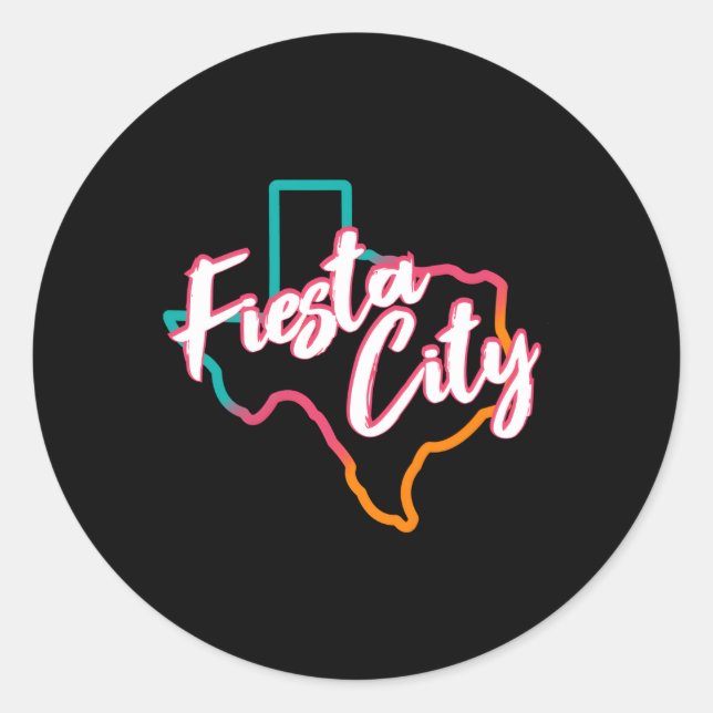 San Antonio Fiesta City Classic Round Sticker (Front)