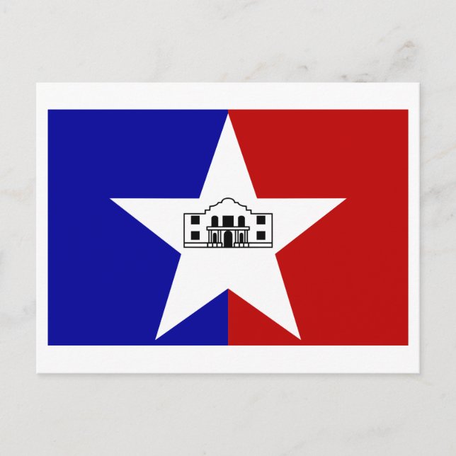 San Antonio Flag Postcard (Front)