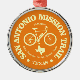 San Antonio Mission Trail (cycling) Metal Ornament