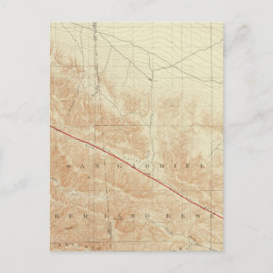 San Antonio quadrangle showing San Andreas Rift Postcard