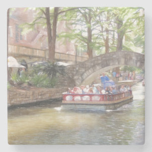 San Antonio River Walk Stone Coaster