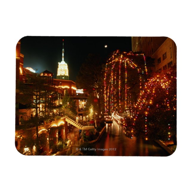 San Antonio Riverwalk at Night Magnet (Horizontal)