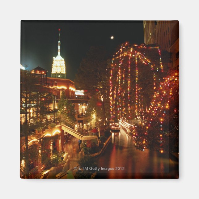 San Antonio Riverwalk at Night Magnet (Front)
