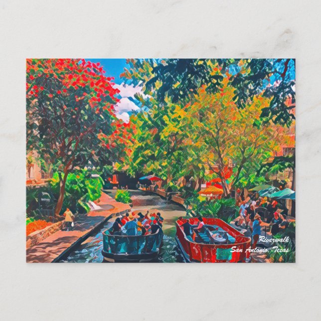 San Antonio Riverwalk Postcard (Front)