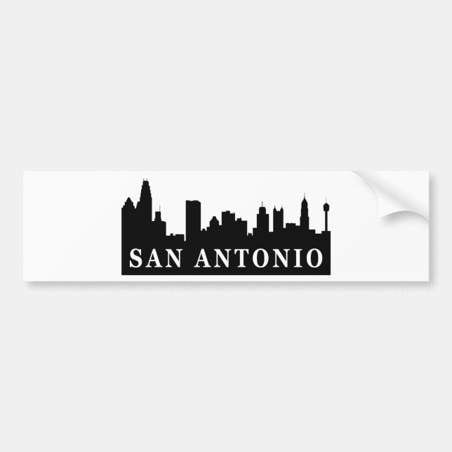 San Antonio Skyline Bumper Sticker (Front)