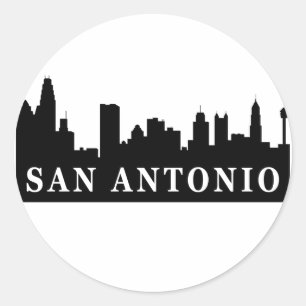San Antonio Skyline Classic Round Sticker