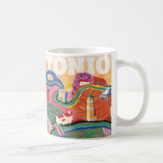 San Antonio Soundscape - an homage to Hockney Coffee Mug