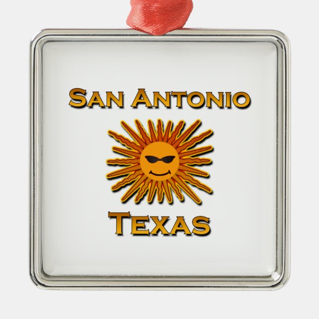 San Antonio Sun Icon Metal Ornament (Front)