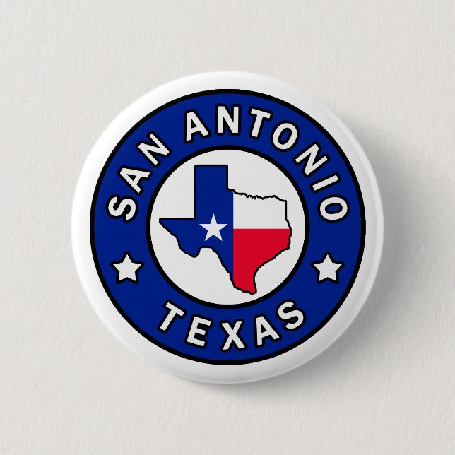 San Antonio Texas 2 Inch Round Button (Front)