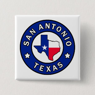 San Antonio Texas 2 Inch Square Button