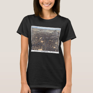 San Antonio, Texas, Antique Aerial City Map, 1873 T-Shirt