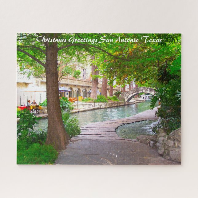 San Antonio Texas. Christmas Greetings Jigsaw Puzzle (Horizontal)
