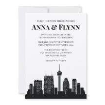 San Antonio TEXAS City Skyline Wedding Party