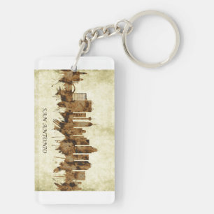 San Antonio Texas Cityscape Keychain