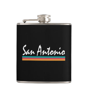 San Antonio Texas Fiesta Colours Hip Flask