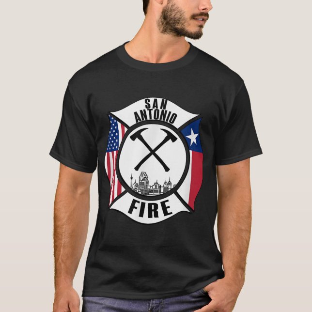 San Antonio Texas Fire Rescue Department Firefight T-Shirt (Front)