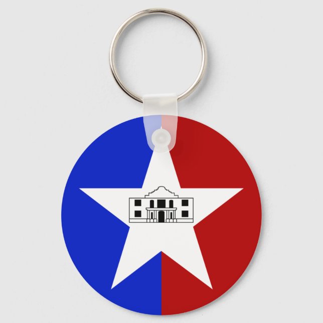 San Antonio (Texas) flag Keychain (Front)