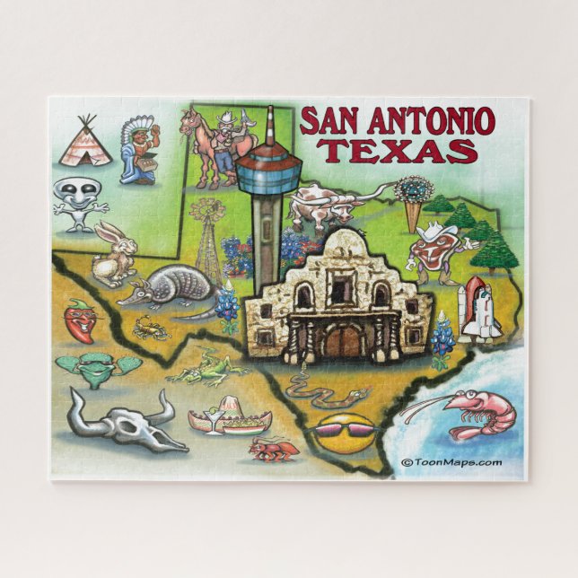 San Antonio Texas Jigsaw Puzzle (Horizontal)