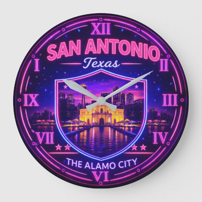 San Antonio Texas Landmark  Large Clock (Front)