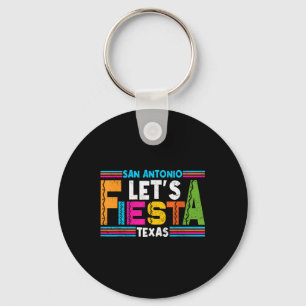 San Antonio Texas Lets Fiesta Cinco De Mayo Party Keychain