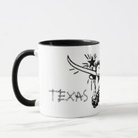 San Antonio Texas Longhorn Ceramic Mug