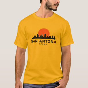 San Antonio Texas Minimal City Skyline  T-Shirt