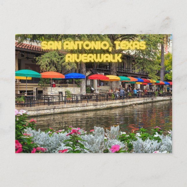 San Antonio, Texas River Walk Carte postale Souven (Devant)