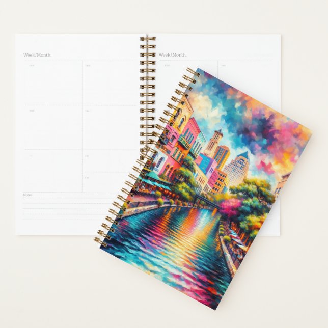 San Antonio Texas River Walk Colourful  Planner (Display)
