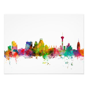 San Antonio Texas Skyline Photo Print