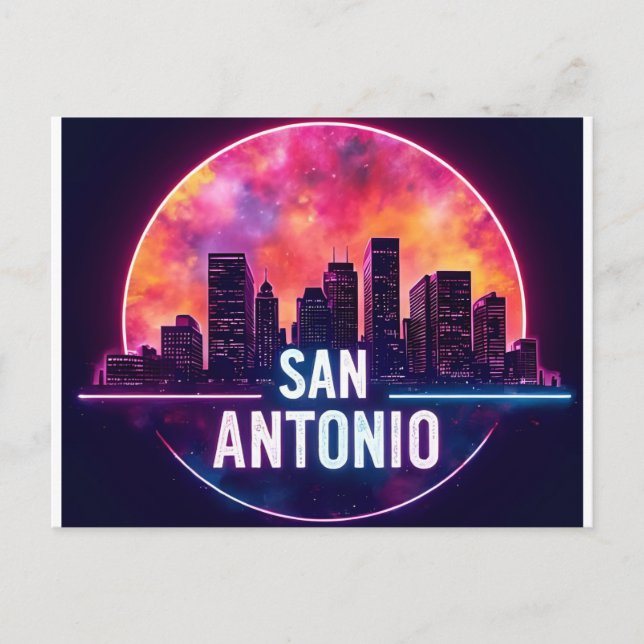 San Antonio Texas skyline Postcard (Front)