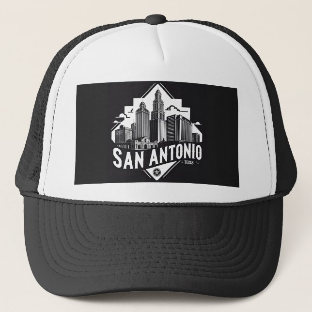 San Antonio Texas skyline Trucker Hat (Front)