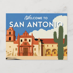 San Antonio, Texas, Welcome Postcard
