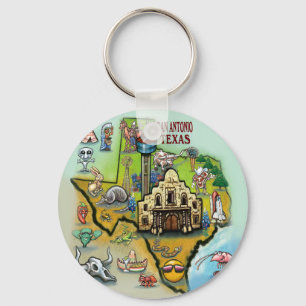 San Antonio TX Keychain