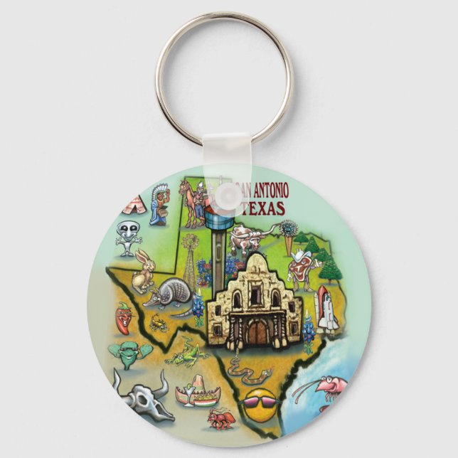 San Antonio TX Keychain (Front)