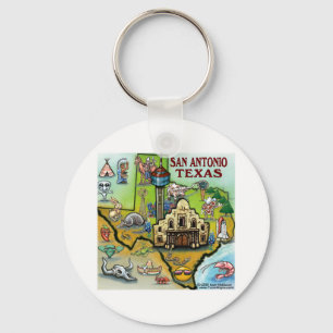 San Antonio TX Keychain