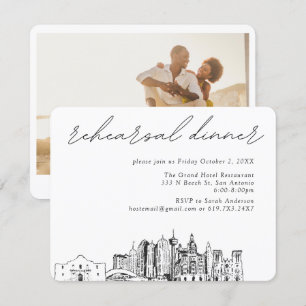 San Antonio Wedding Elegant Rehearsal Dinner Enclosure Card