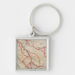 San Benito, Fresno, Monterey, San Luis Obispo Keychain