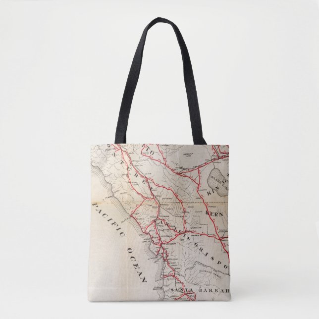 San Benito, Fresno, Monterey, San Luis Obispo Tote Bag (Front)