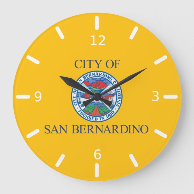 San Bernardino (California) flag Large Clock (Front)